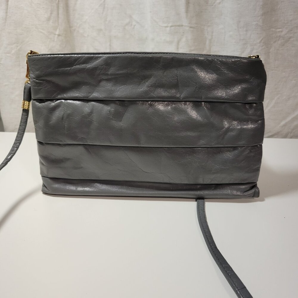 Vintage Leather Mimo Sacs Purse with Folded Layers - Grey - Picture 3 of 14